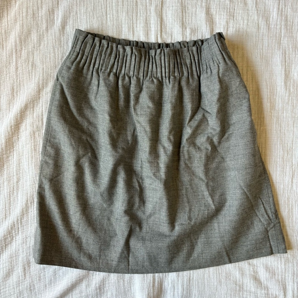 J. Crew Wool sidewalk skirt gray womens 0